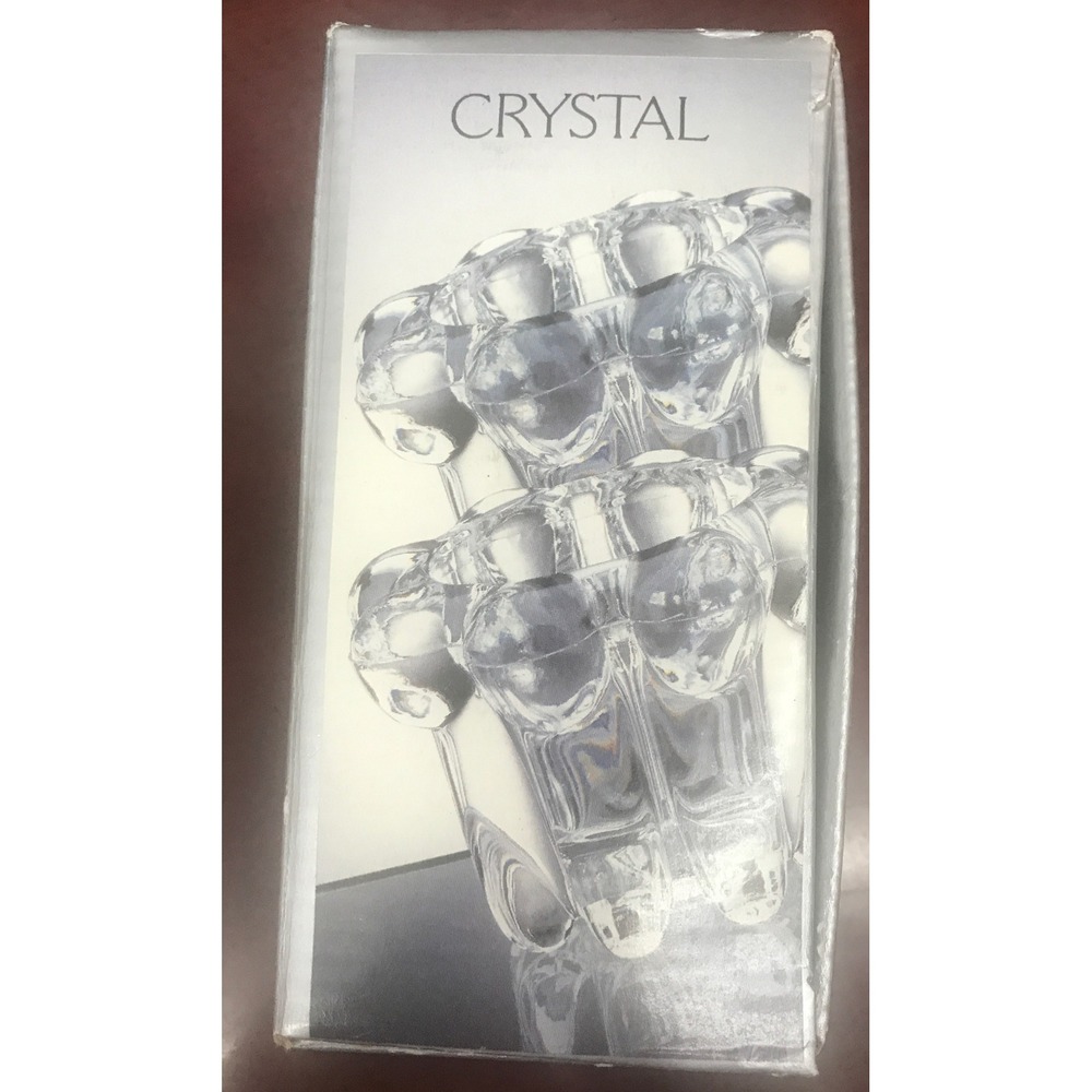 Alco Crystal Candle Holder Set - Holds Votive / Tapered Set of 2